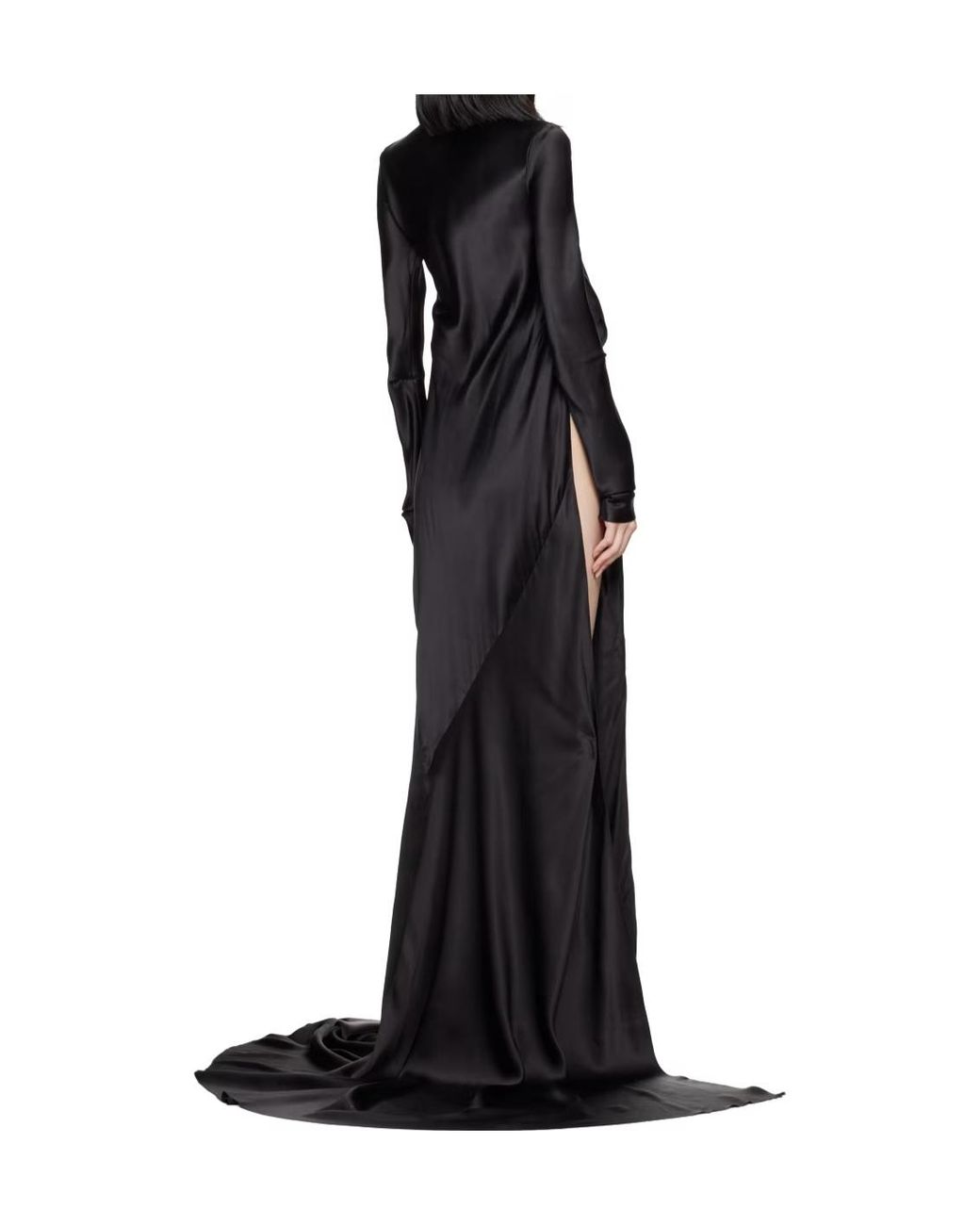 Ann Demeulemeester Black Long-Sleeve Dress