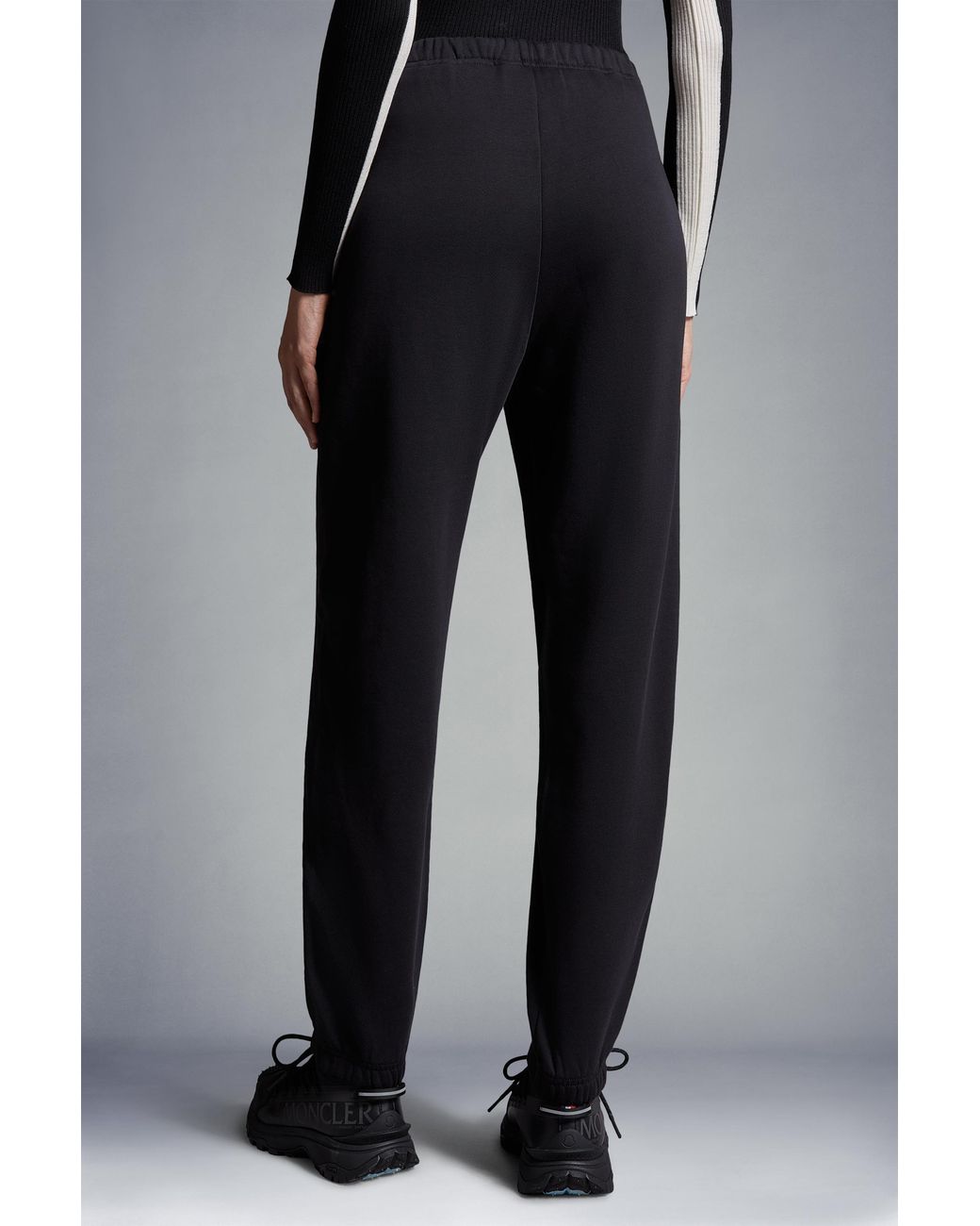 Moncler Black Logo Patch Drawstring Joggers