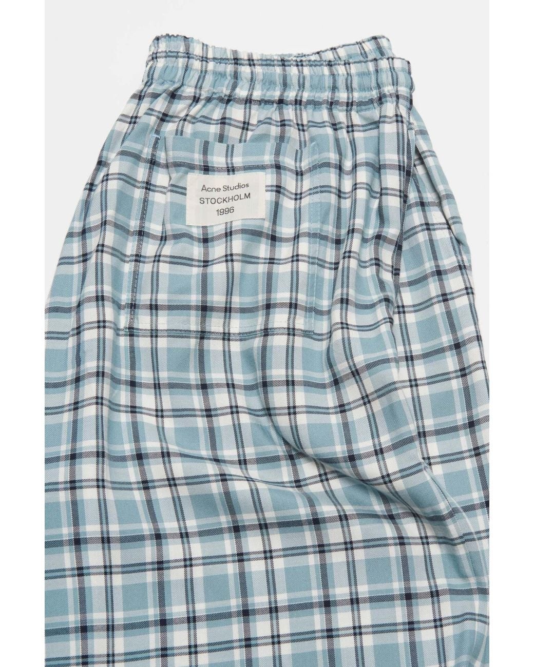 Acne Blue Elastic Waist Shorts