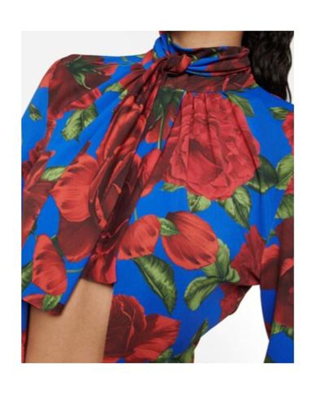 Magda Butrym Blue Floral Bodysuit