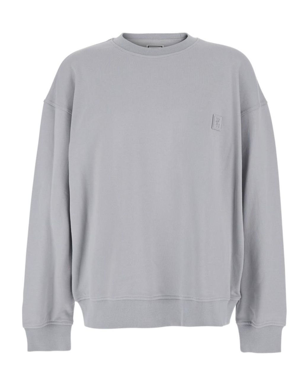 Wooyoungmi Gray Floral Motif Crewneck Sweater for men