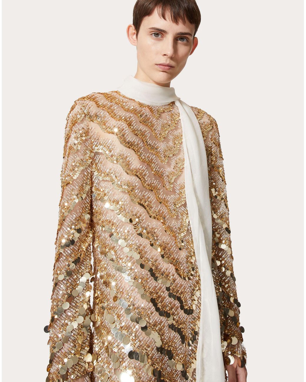 Valentino White Tulle Illusione Embroidered Minidress