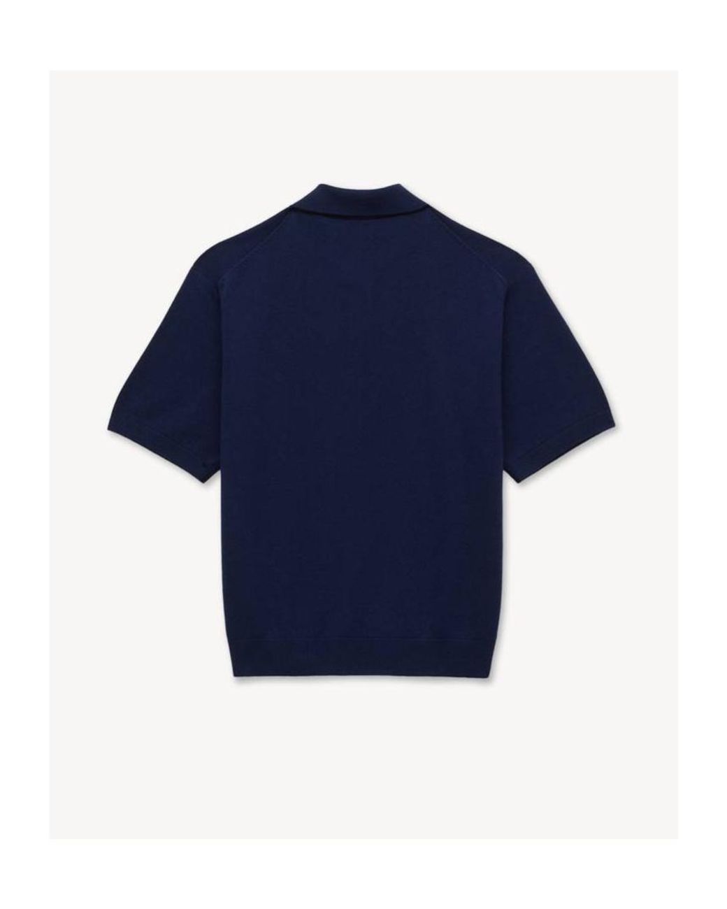 KENZO Blue Tulip Embroidered Polo Shirt for men