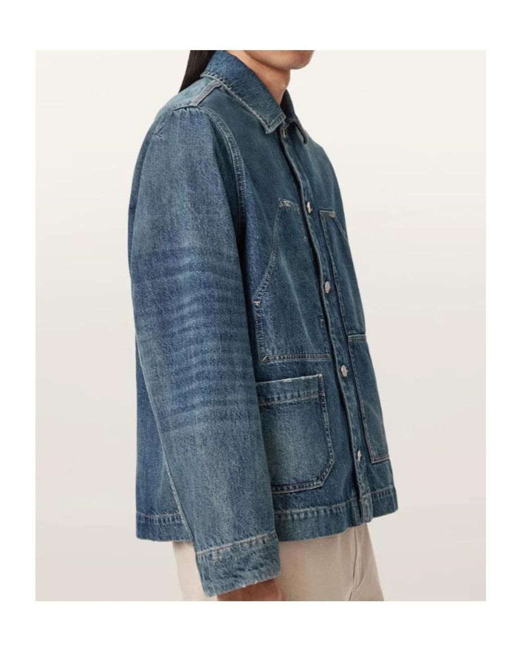AllSaints Blue Mukesh Jacket for men