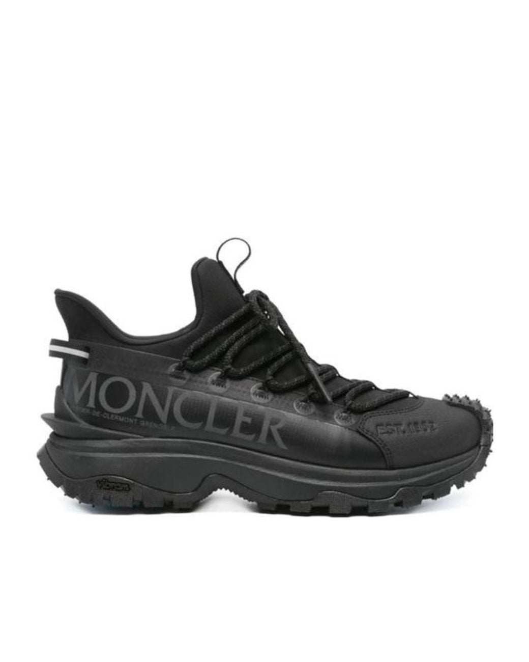 Moncler Black Trailgrip Lite2 Logo-Lettering Sneakers