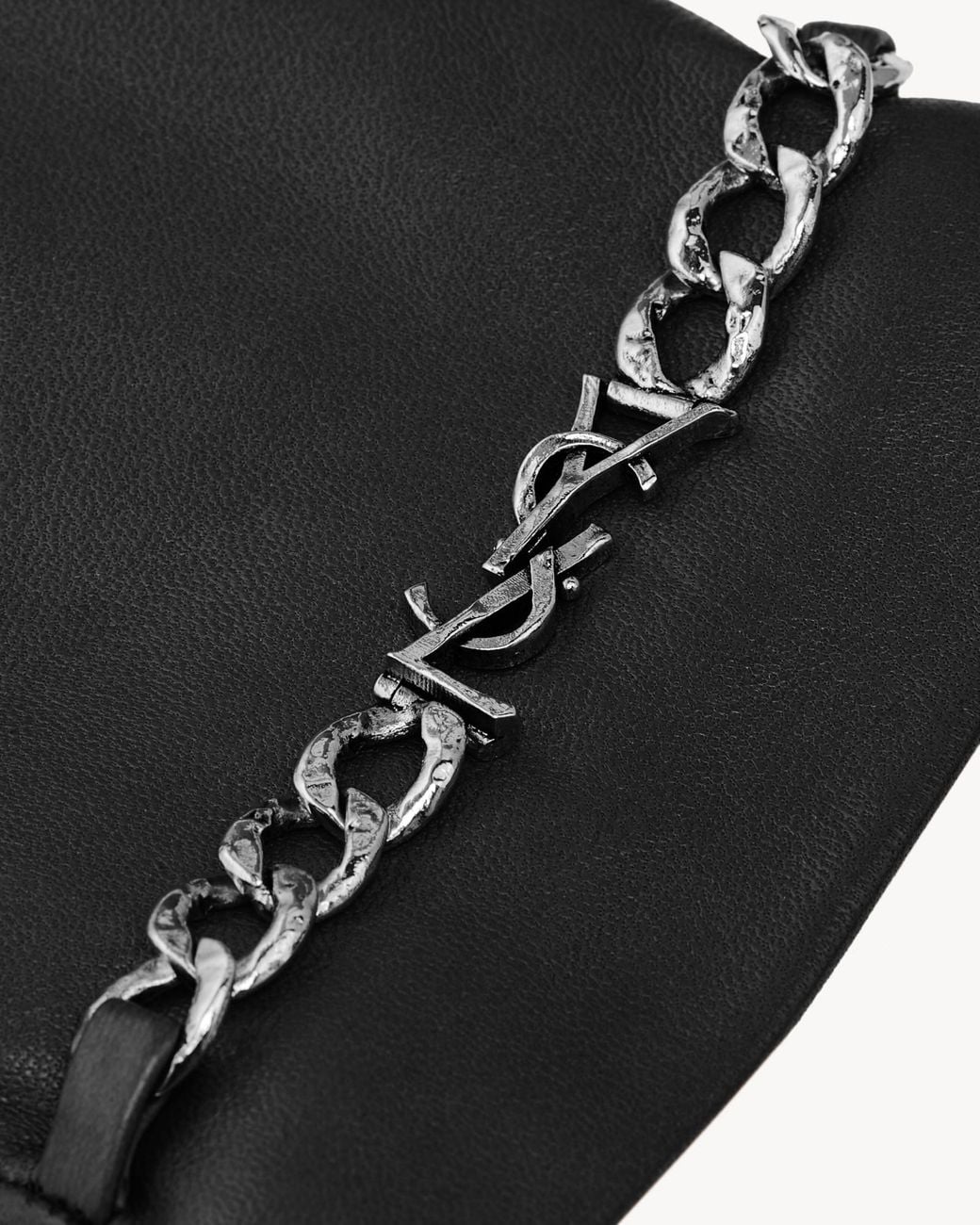 Saint Laurent Black Cassandre Gloves