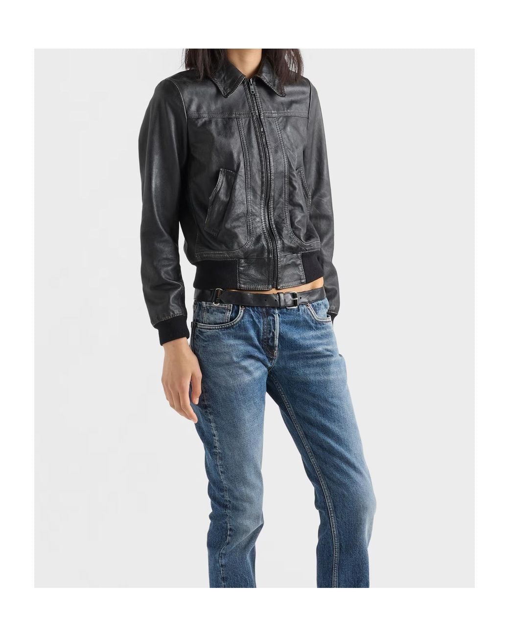Prada Black Nappa Leather Jacket