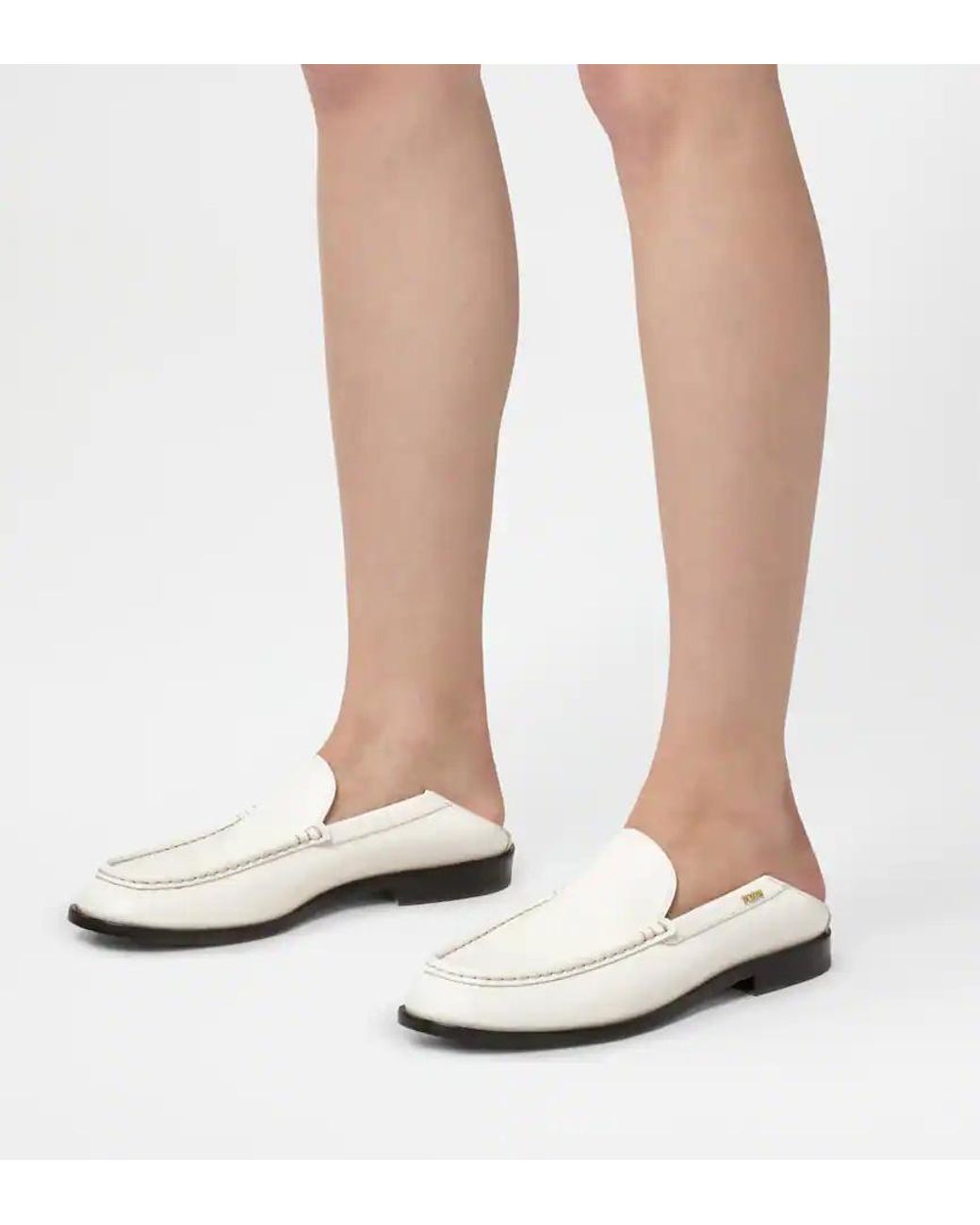 Tod's White Round-Toe Loafers