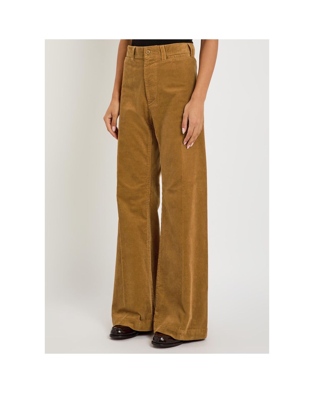 Polo Ralph Lauren Natural High-Waisted Flared Trousers