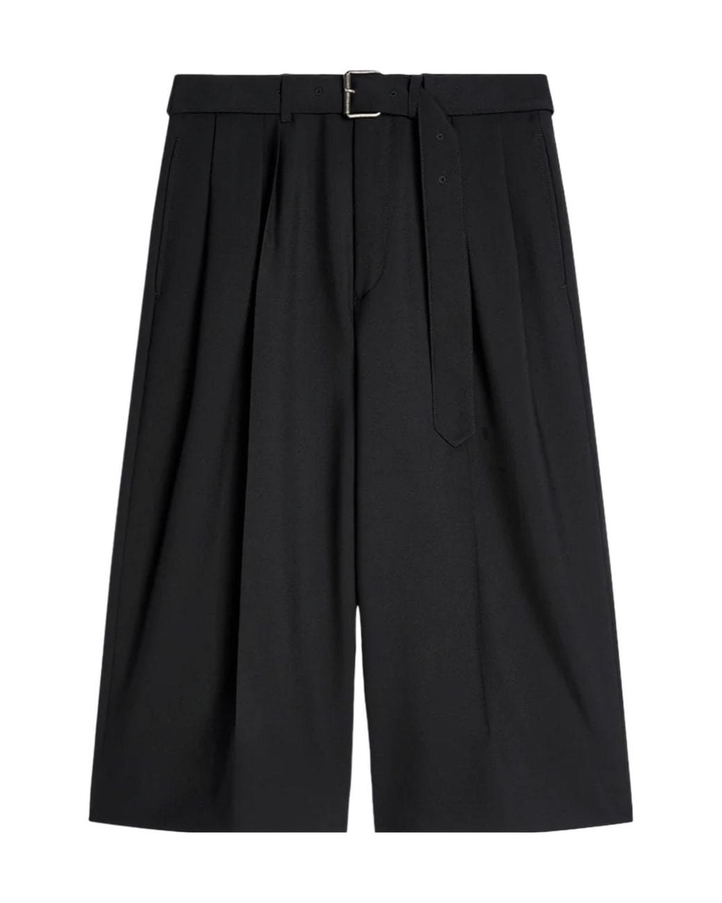 Dries Van Noten Black Belted Shorts for men