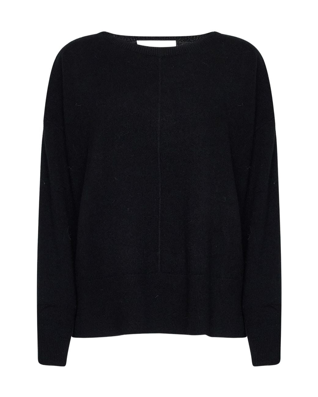 Kaos Black Boat Neck Sweater