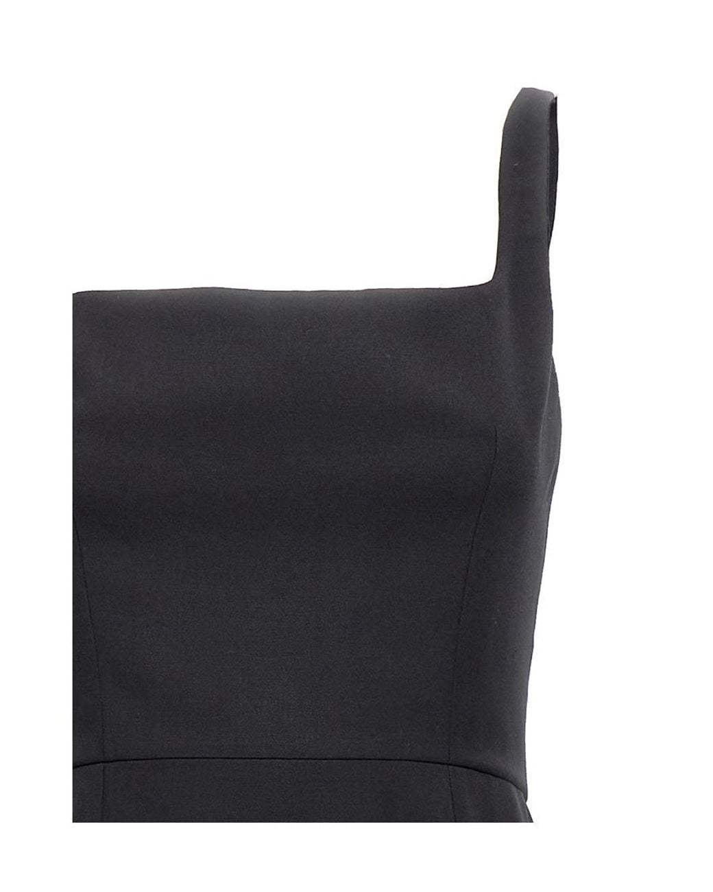 McQueen Black Zip-Detailed Dress