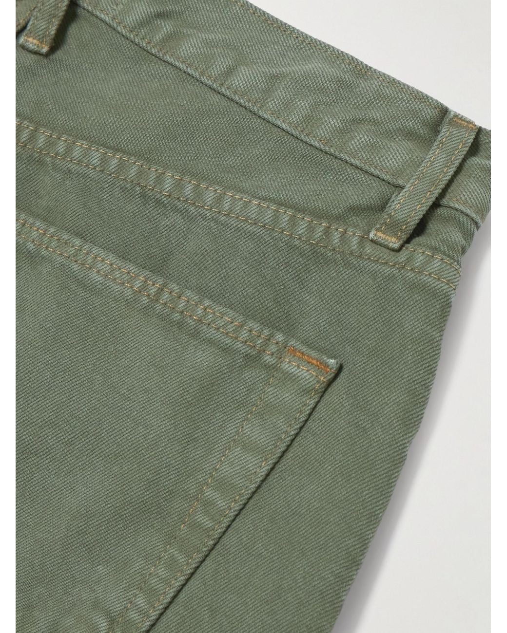 SLVRLAKE Denim Green High-Waisted Wide-Leg Jeans