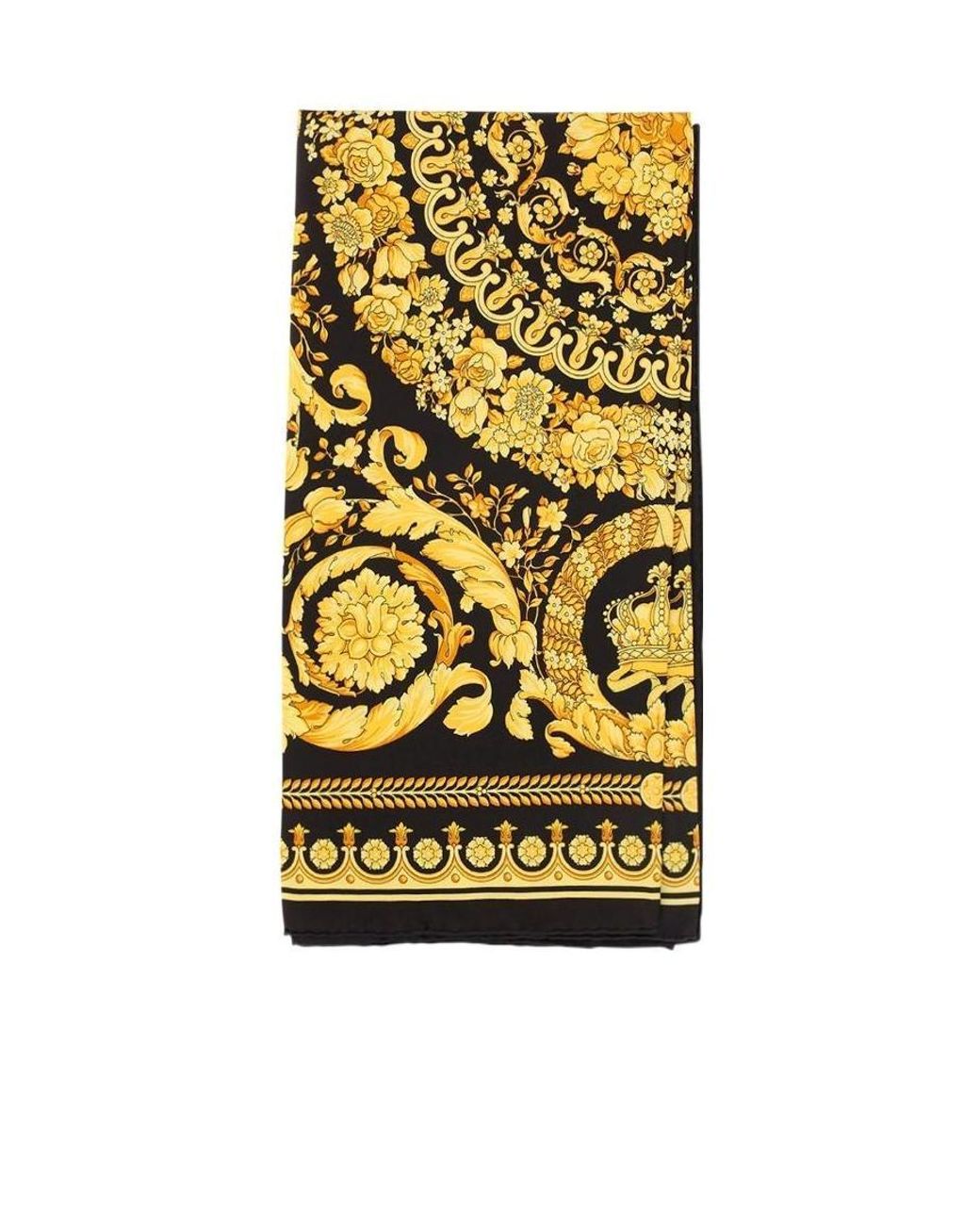 Versace Yellow Baroque Pattern Scarf