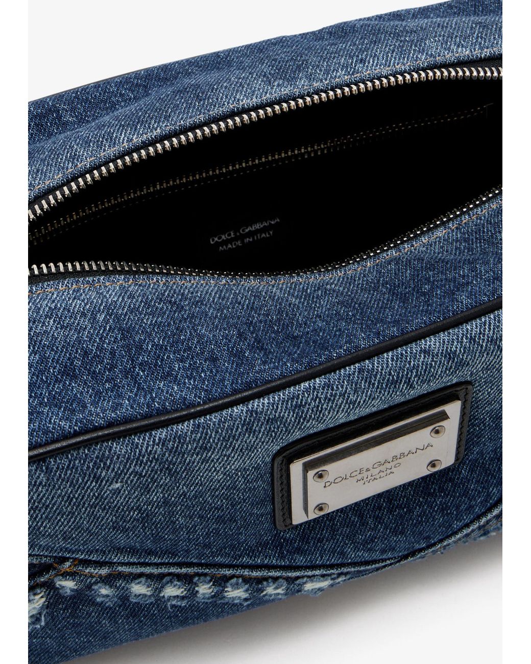 Dolce & Gabbana Blue Zip-Around Make Up Bag for men