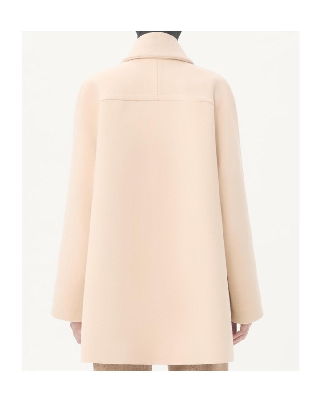 Valentino Natural Logo Plaque Button-Up Peacoat