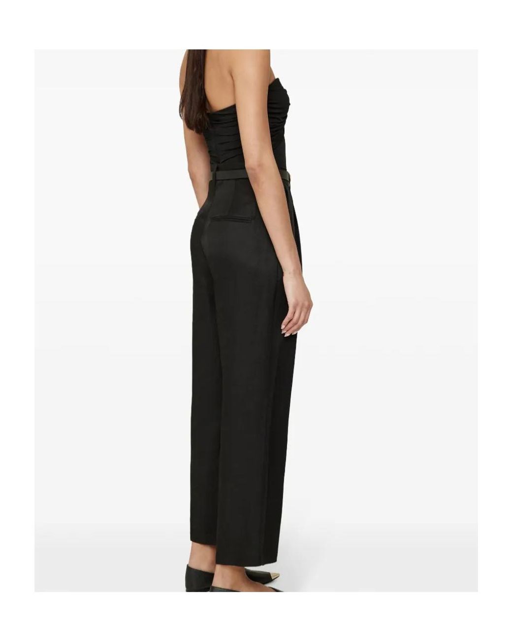 Anine Bing Black Carrie Cropped Trousers
