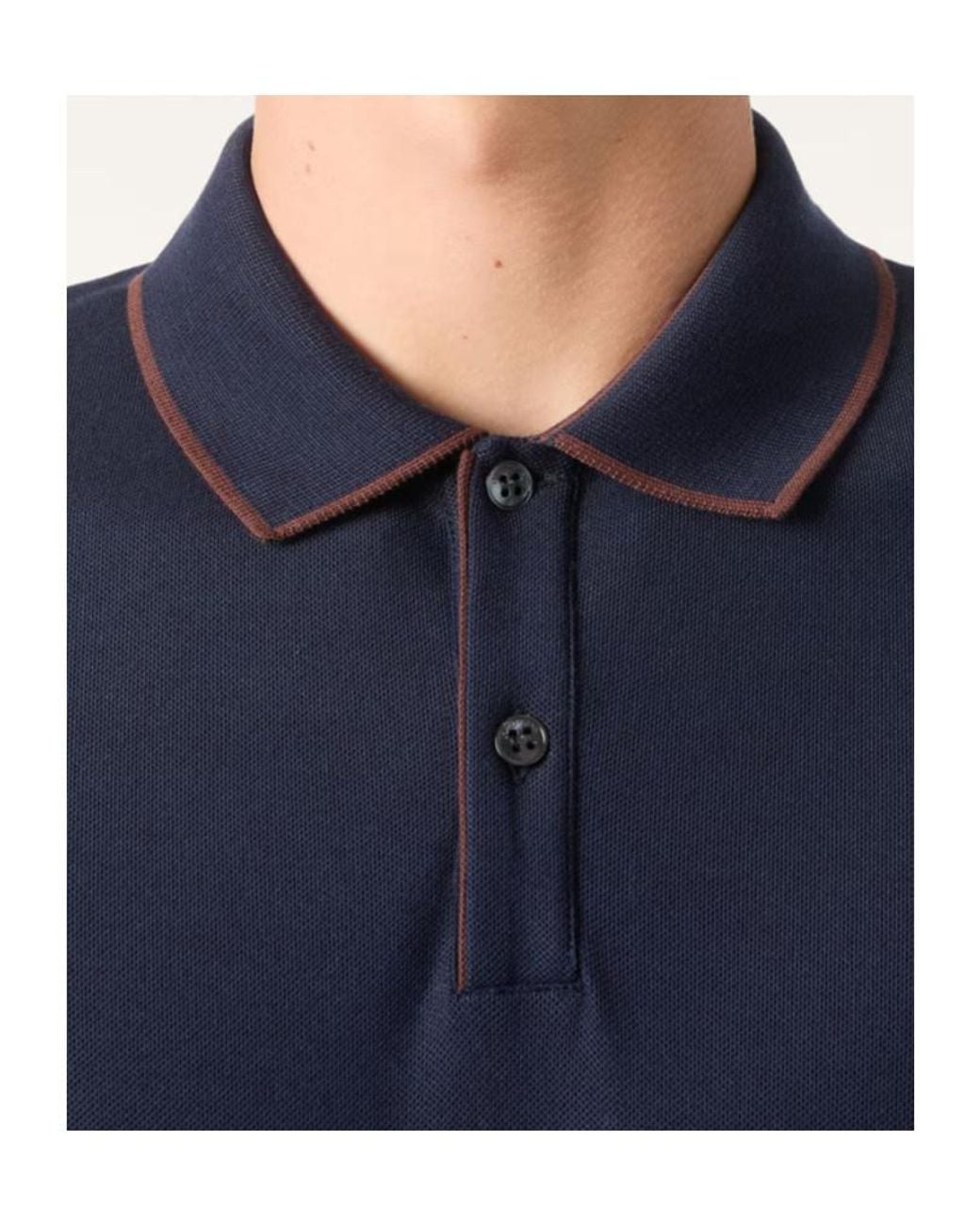 Loro Piana Blue Brentwood Polo for men