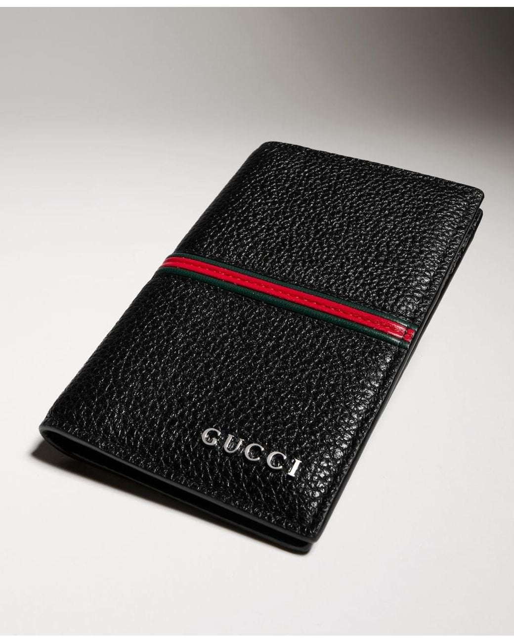 Gucci Black Card Case With Web for men