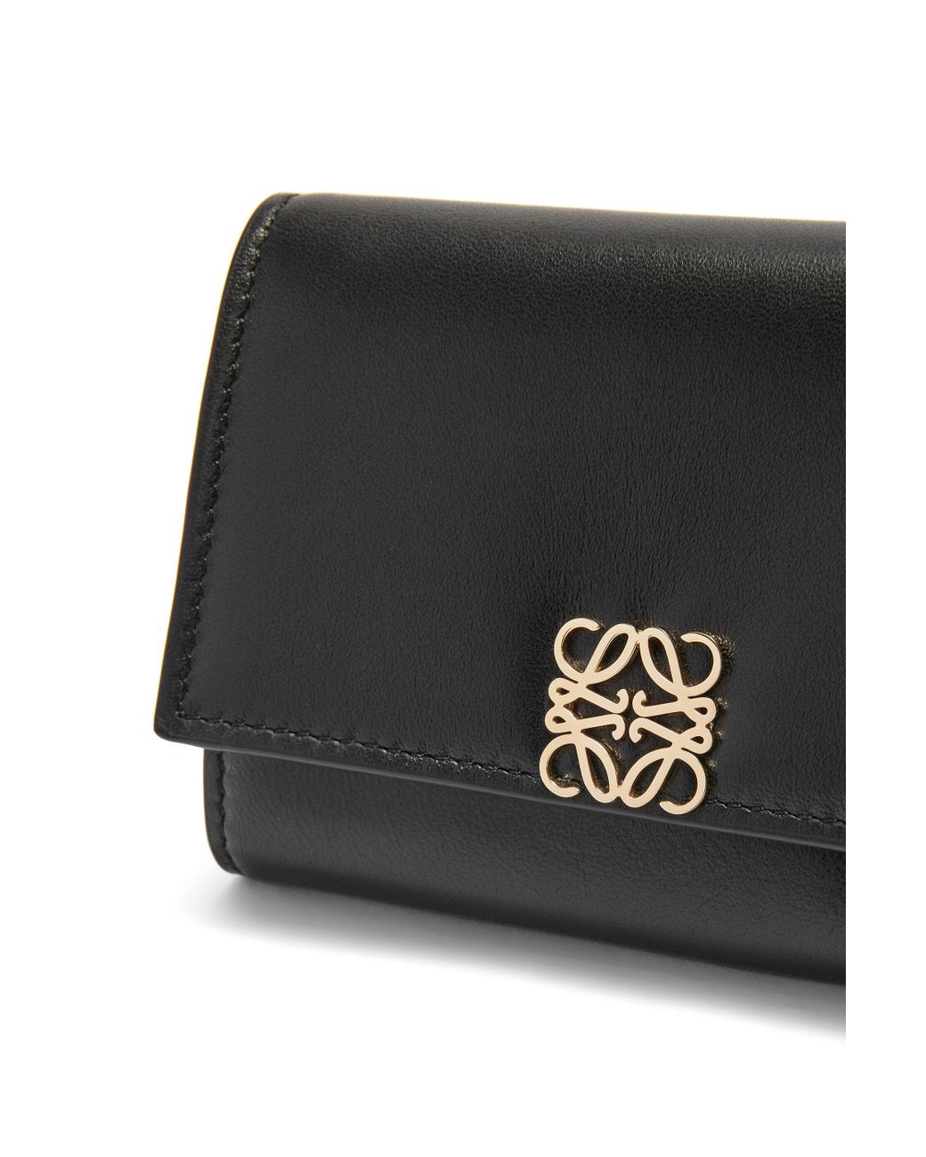 Loewe Black Anagram Puffer Foldover Wallet