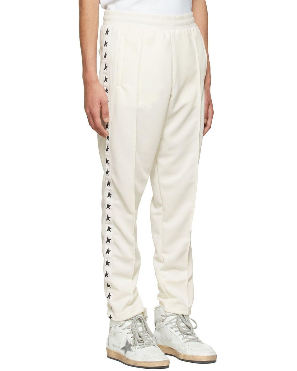 Golden Goose Deluxe Brand Natural Star Tape Sweatpants for men