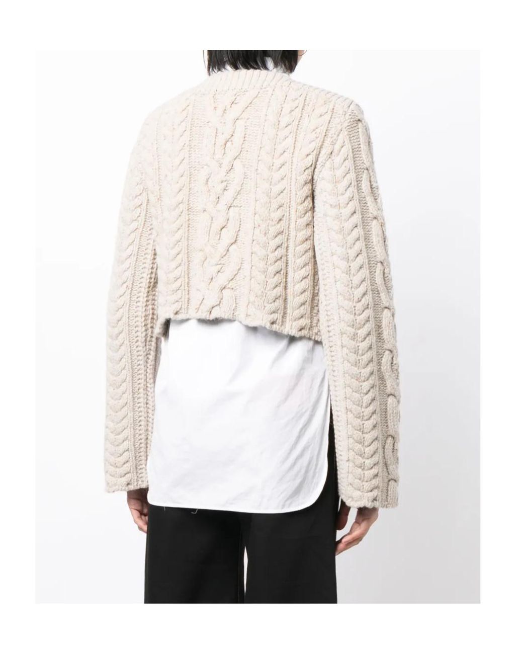 Low Classic Natural Chunky-Knit Wool Blend Jumper
