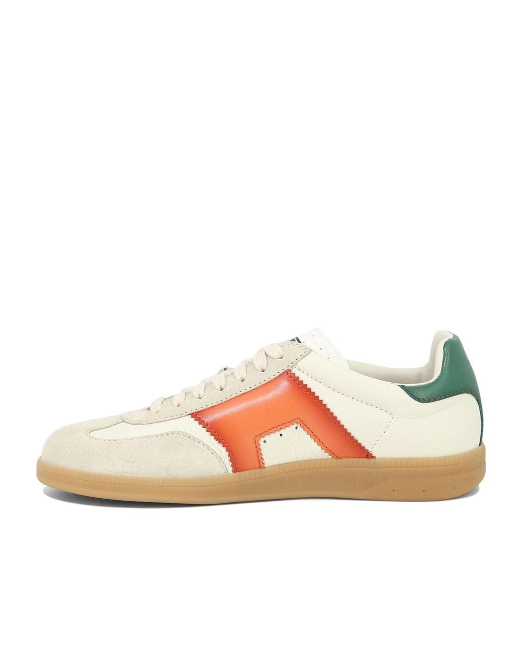 Santoni Pink Colourblock Panelled Lace-Up Sneakers for men
