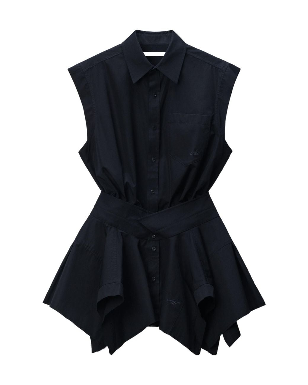 Alexander Wang Blue T By Asymmetric Shirt Dress