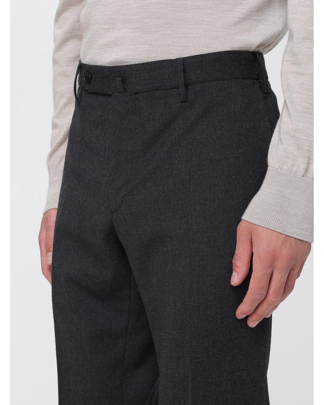 Incotex Gray Tailored Wool-Blend Pants for men