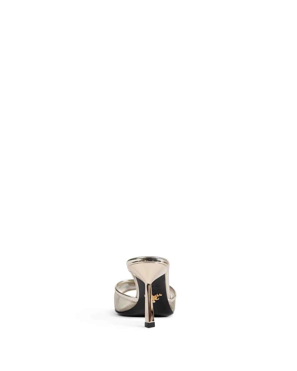 Prada Metallic Open-Toe High-Heeled Sandals