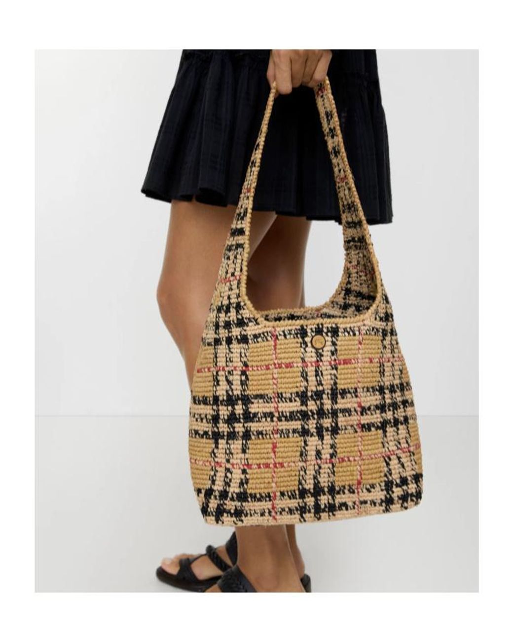 Burberry Brown Margate Checked Shoulder Bag