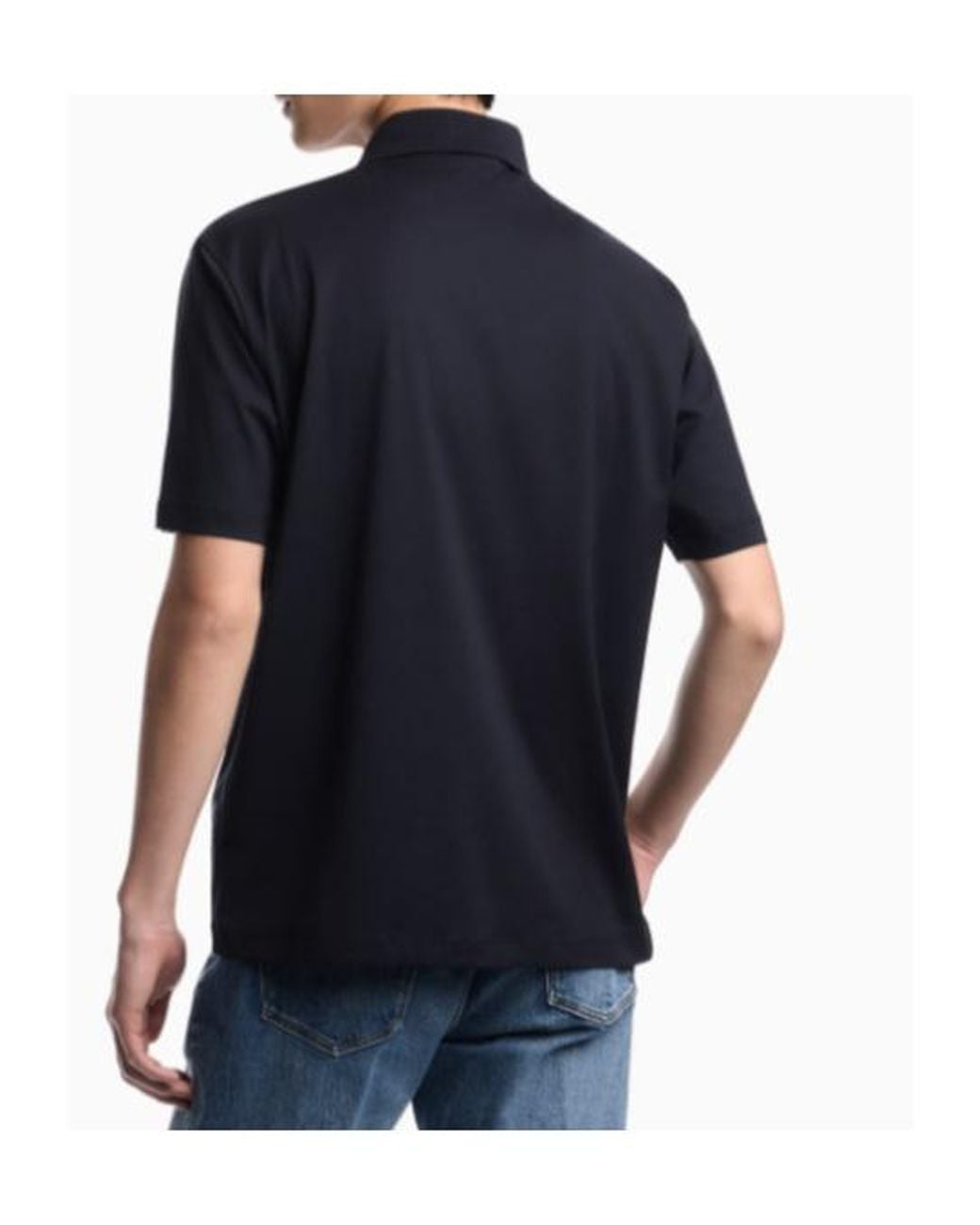 Emporio Armani Blue Shortsleeve Polo Shirt for men