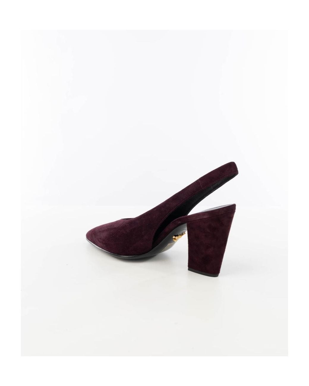 Prada Purple Pointed-Toe Slingback Pumps