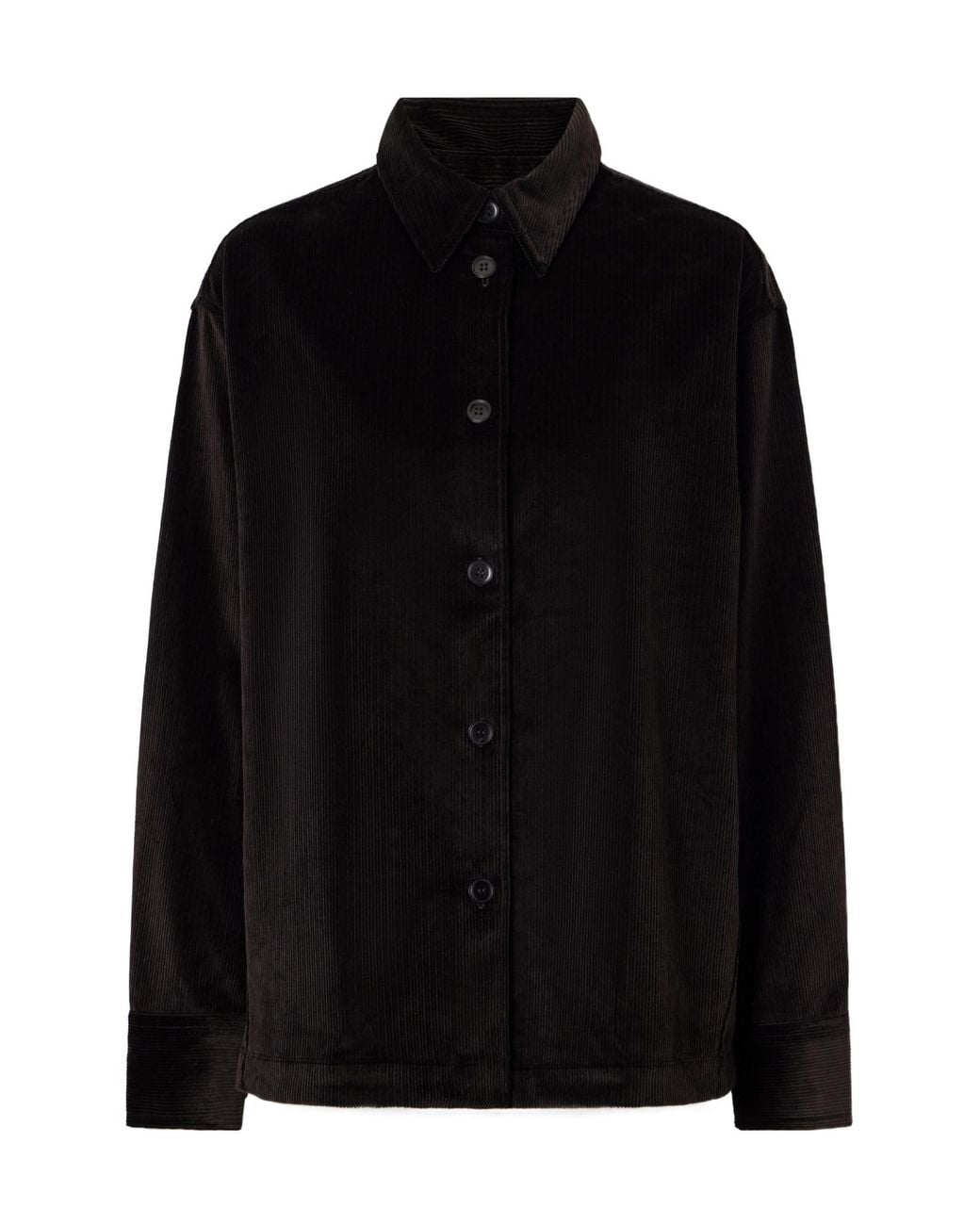 Studio Nicholson Black Santini Cotton-Corduroy Shirt