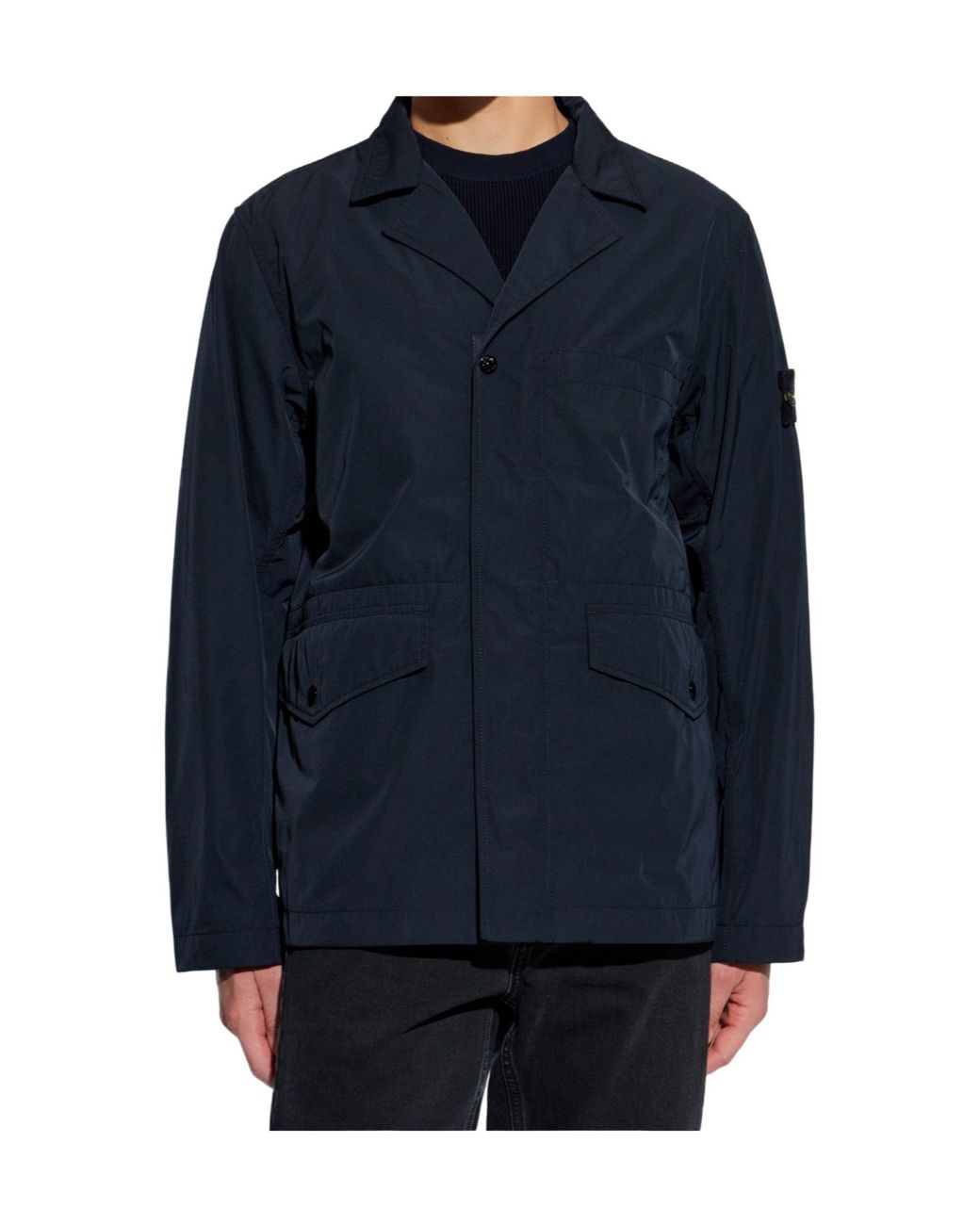 Stone Island Blue Utility Blazer for men