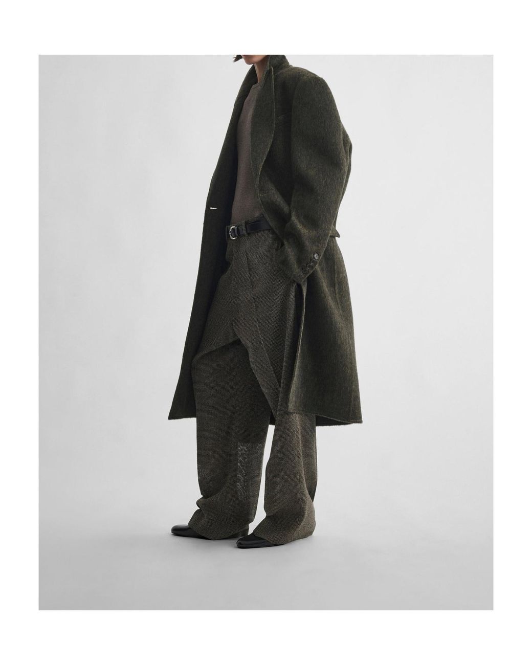 Phoebe Philo Gray Slim-Fit Wool Houndstooth Trousers