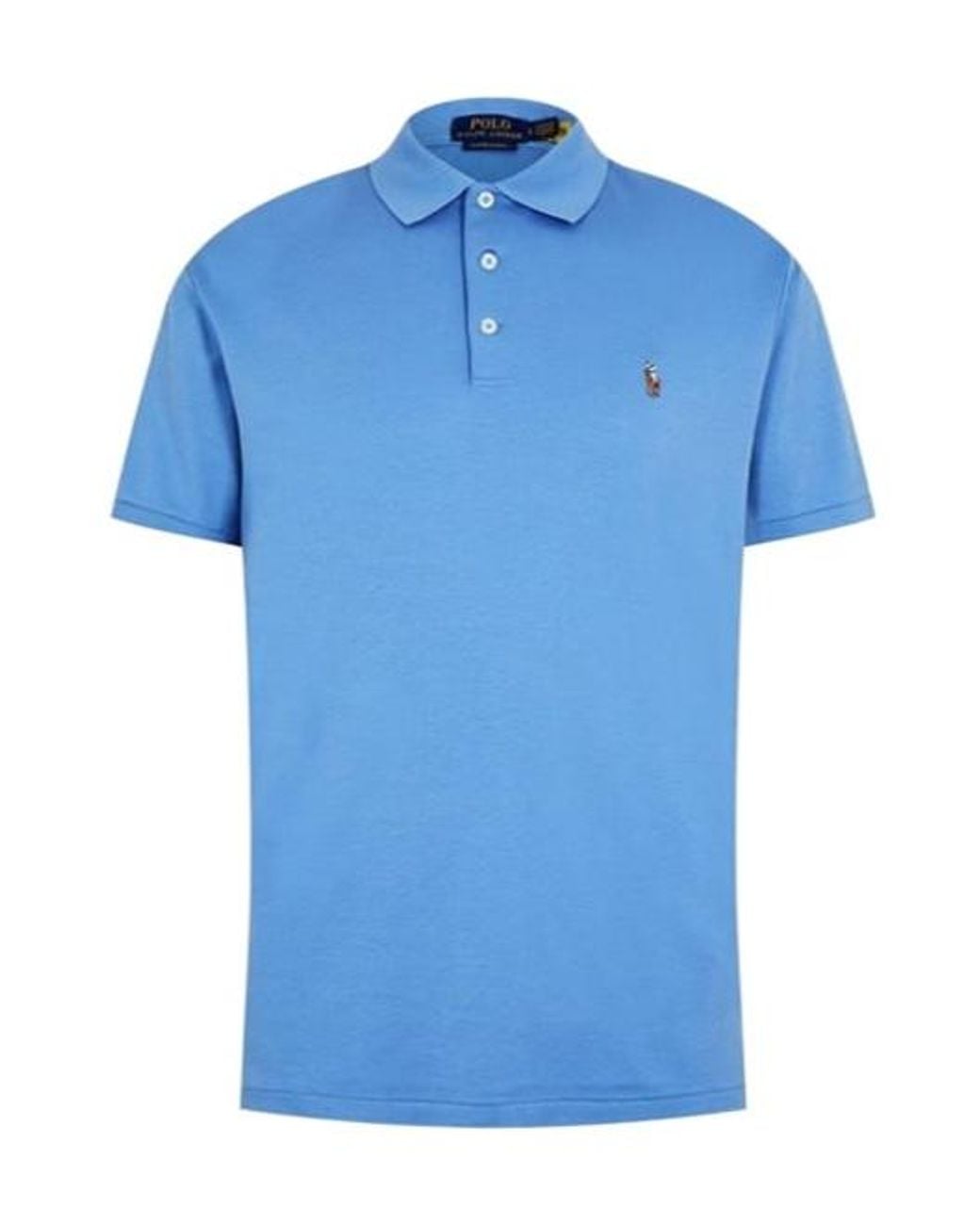 Polo Ralph Lauren Blue Short-Sleeved Polo Shirt for men