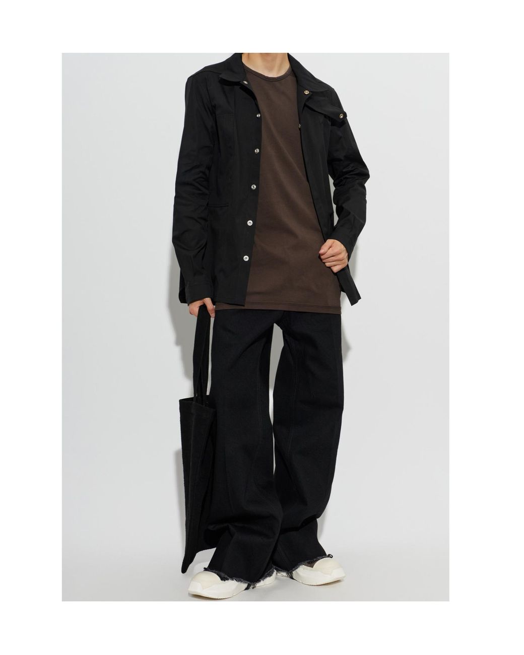 Rick Owens Brown Central-Seam Short-Sleeve T-Shirt for men