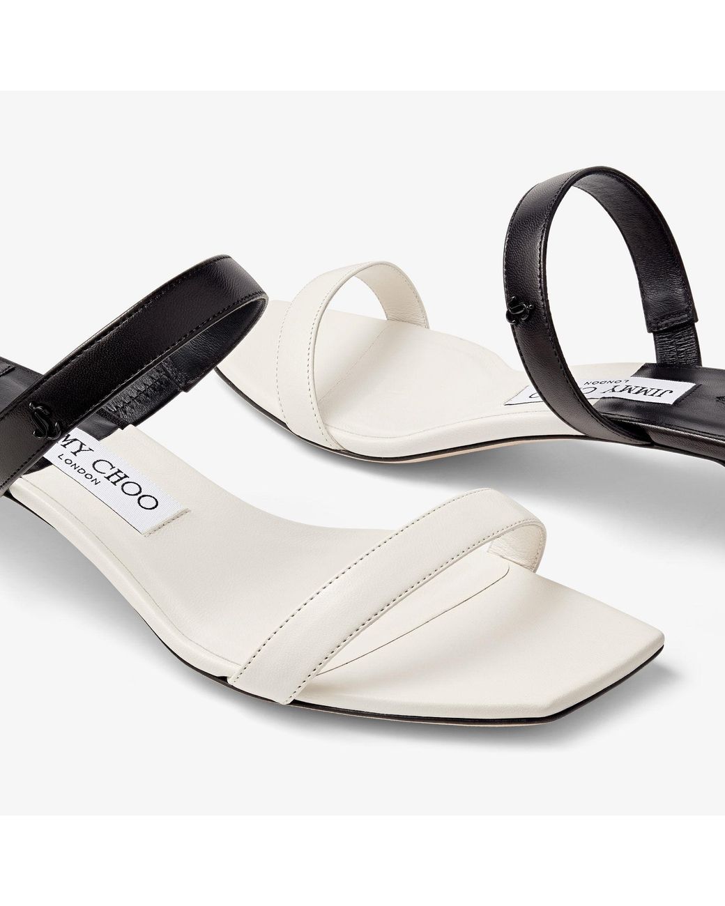 Jimmy Choo White Kyda Slip-On Sandals