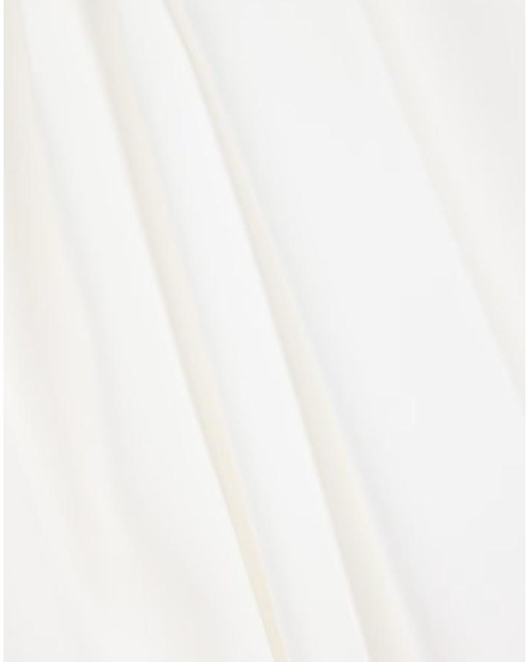 Emporio Armani White Crewneck Pleated Cap-Sleeved Blouse