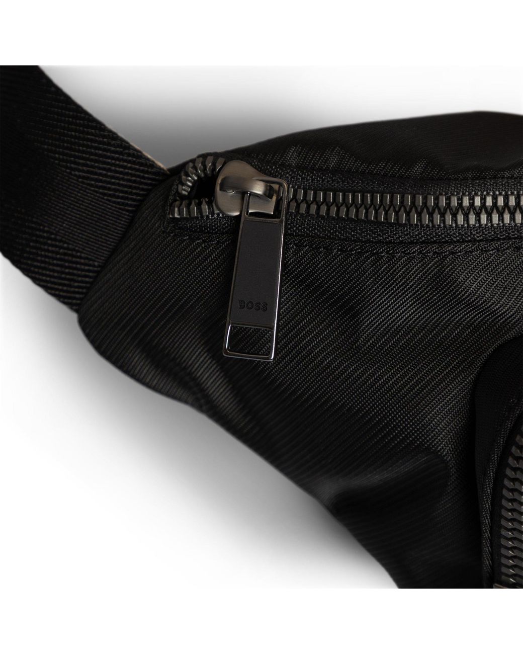Boss Black Solid-Color Waist Bag for men