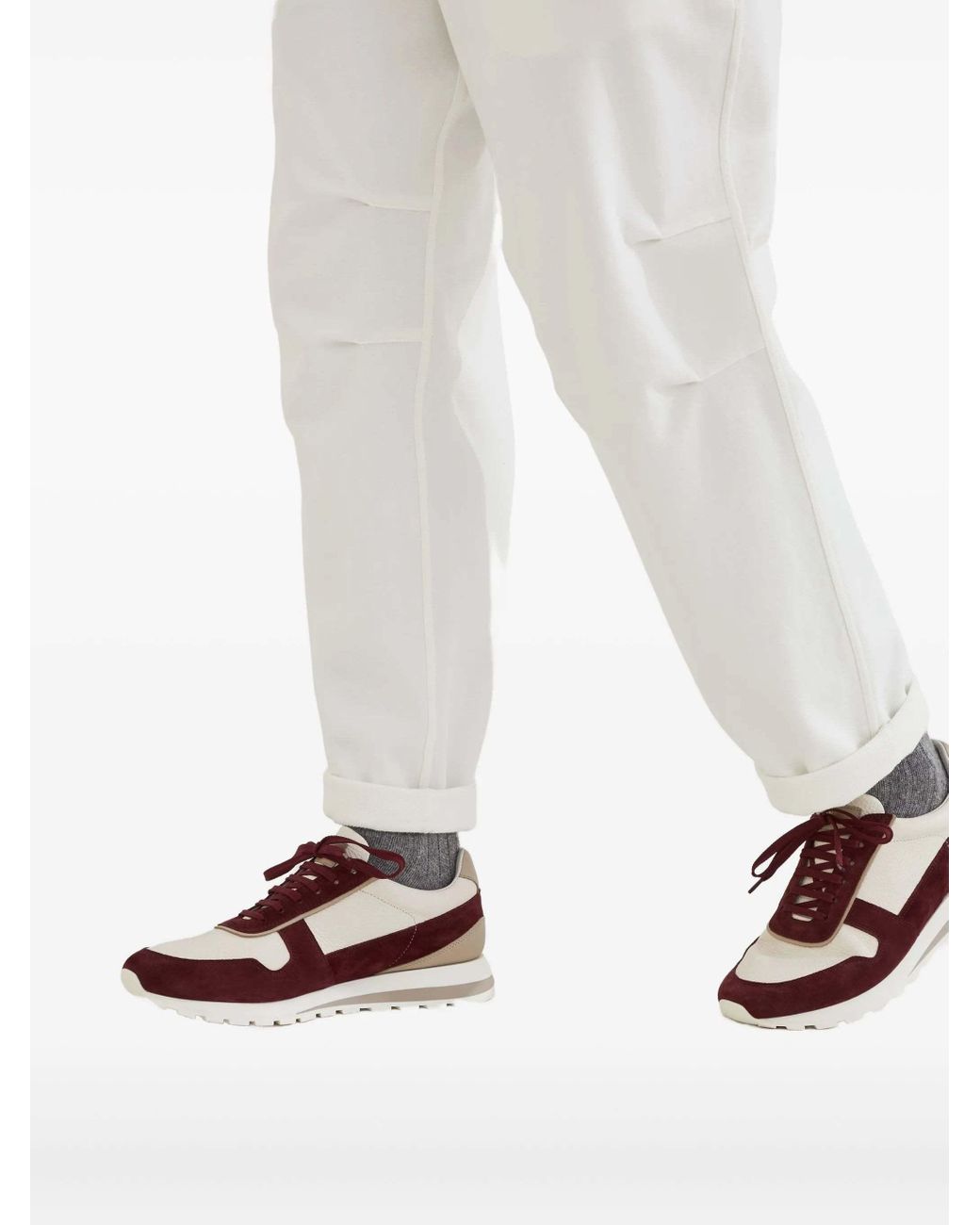 Brunello Cucinelli Purple Suede Sneakers for men