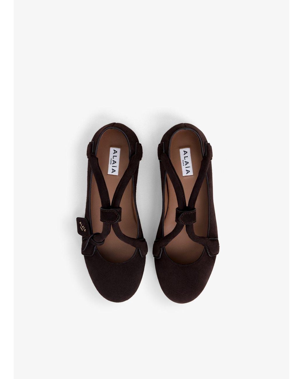 Alaïa Brown Alaïa Le Teckel Ballet Flats