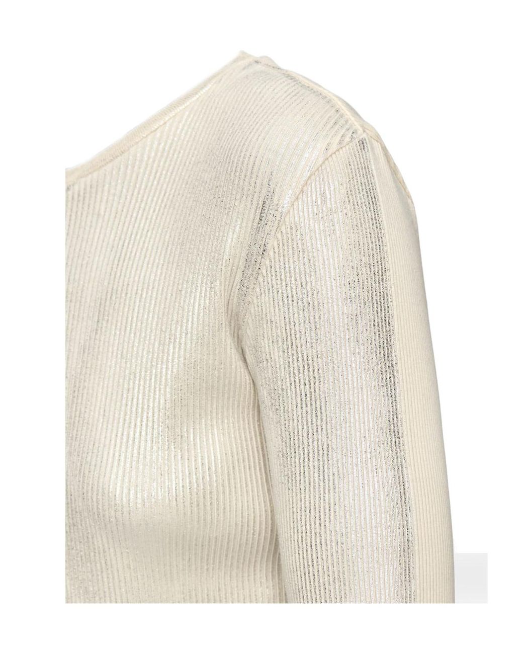 Maison Margiela White Print Long-Sleeve Top