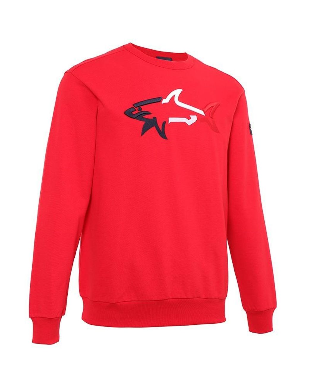 Paul & Shark Red Round Collar Long Sleeve Sweater for men