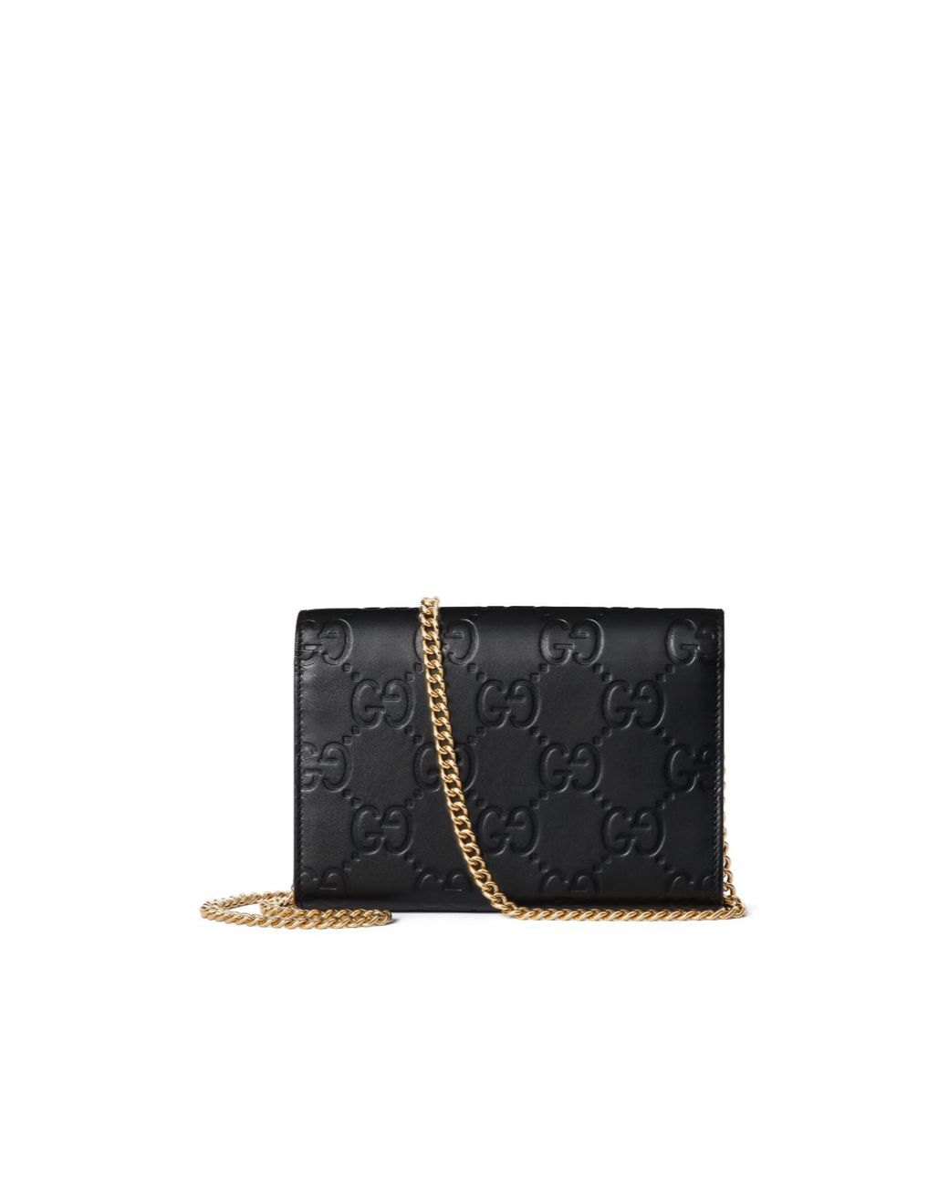 Gucci White Gg Chain Wallet