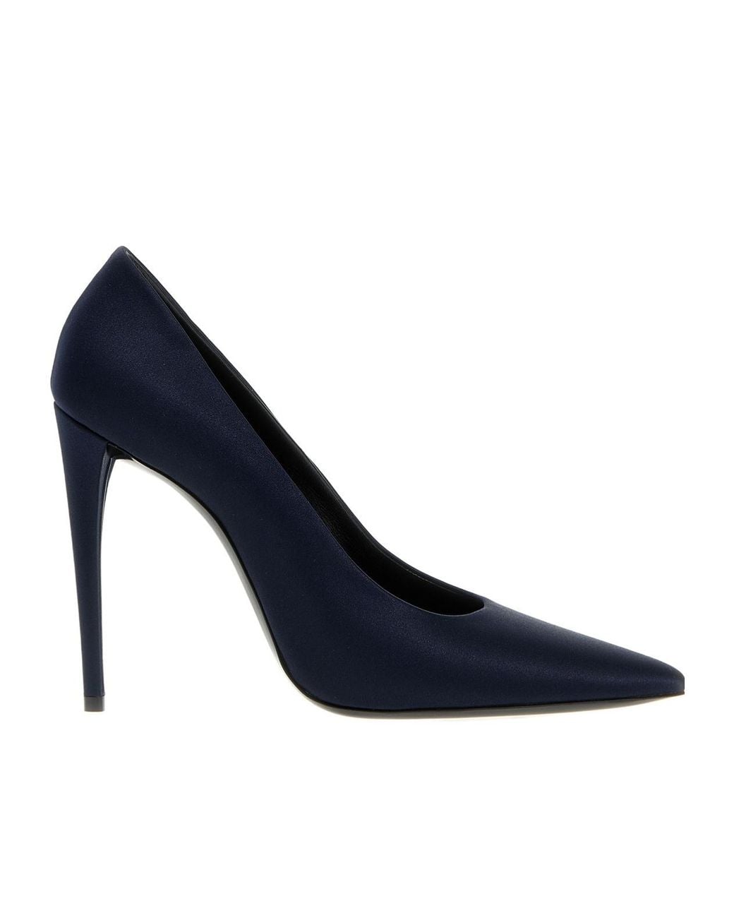 Saint Laurent Blue Monceau Pointed Toe Pumps