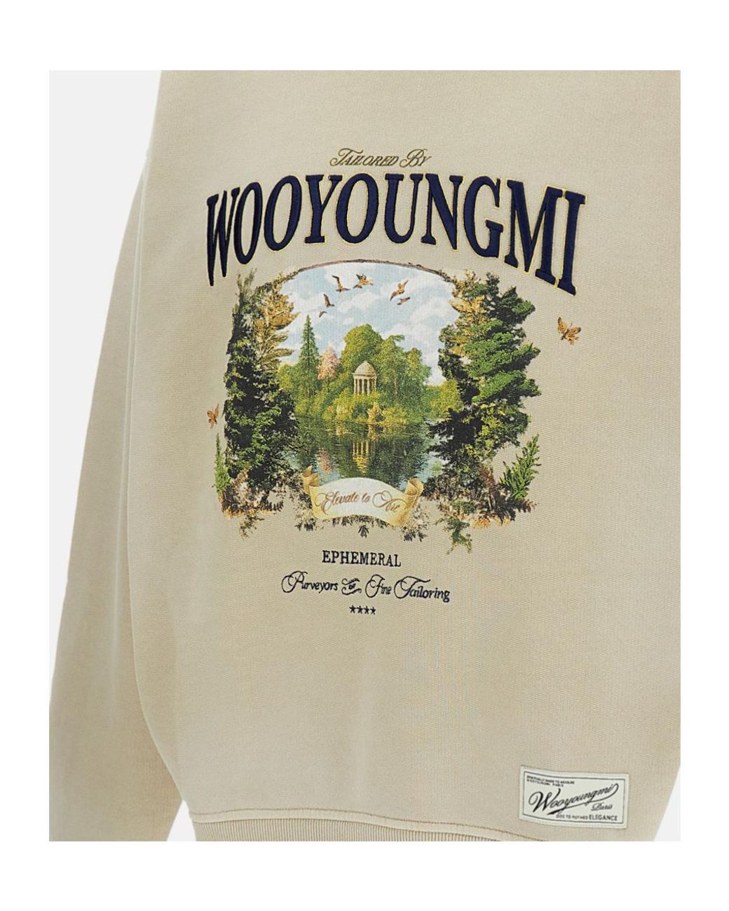 Wooyoungmi White Landscape Print Sweatshirt for men