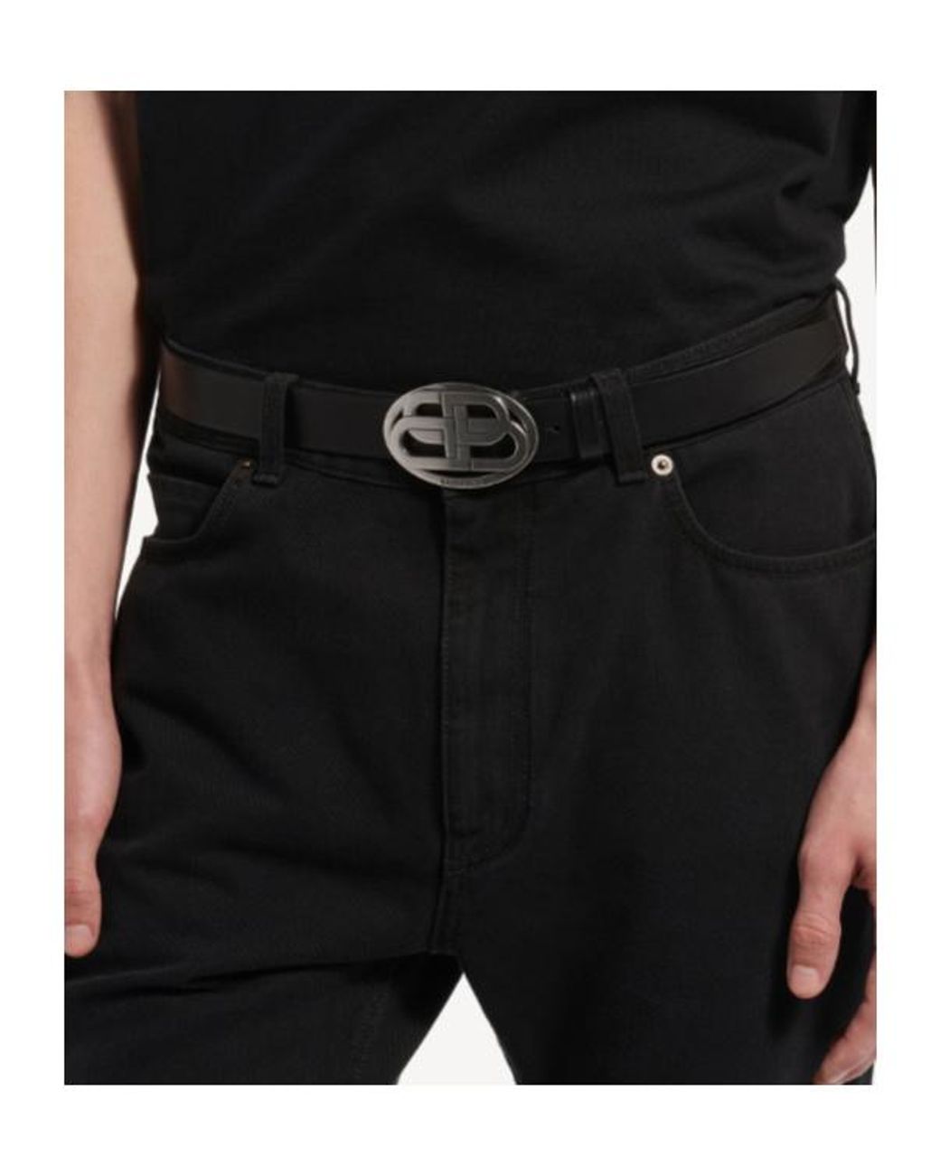 Balenciaga Multicolor Logo Buckle Belt for men
