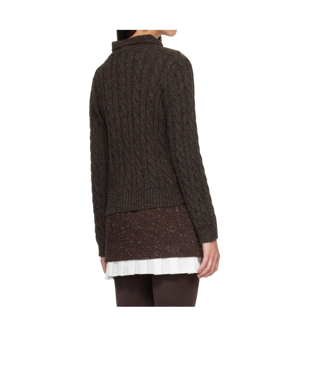 ShuShu/Tong Brown Cable-Knit Cardigan